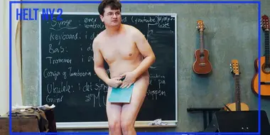 At school without clothes on