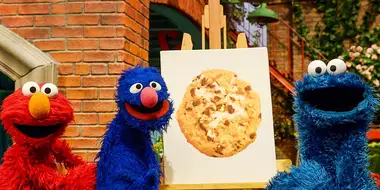 Painting with Cookie Monster