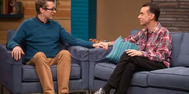 Fred Armisen Wears Black Jeans & Glasses