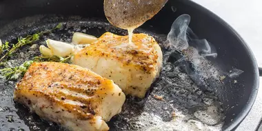 Butter-Basted Fish and Succotash