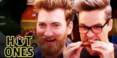 Rhett & Link Hiccup Uncontrollably While Eating Spicy Wings