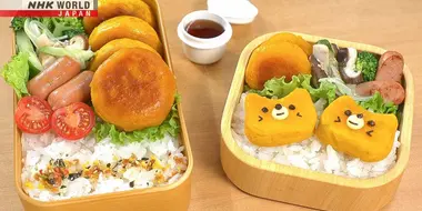 Sobameshi (Fried Yakisoba-and-Rice) Bento & Pumpkin Mochi Bento