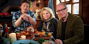 Jennifer Saunders and Dexter Fletcher