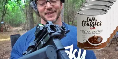 BIG Man Shoots Weird Guns at GALLONS of Pudding...