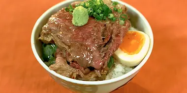 Deep Fried Corn and Beef Rice of Gotanda, Shinagawa Ward, Tokyo