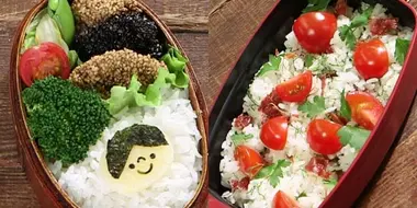 Italian-style Chirashi Sushi Bento & Sesame Nuggets Bento