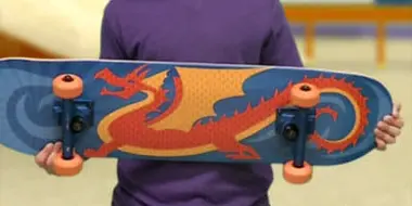 The Boy With the Dragon Skateboard