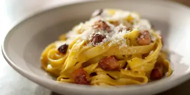 Egg Noodles with Carbonara