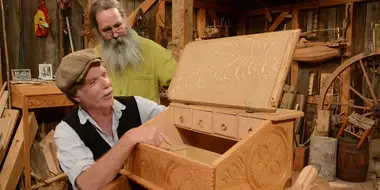 Carved Oak Desk Box