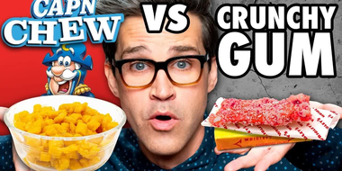 Chewy Crunchy Food vs. Crunchy Chewy Food Taste Test