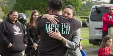 The tip of the moon has broken away