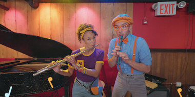 Meekah & Blippi Play Musical Instruments