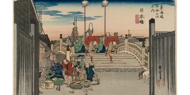 Reproduction of Nihonbashi: Morning Scene by Utagawa Hiroshige