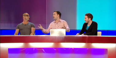 Louie Spence,  Johnny Vaughan, Sarah Millican and Jon Richardson.