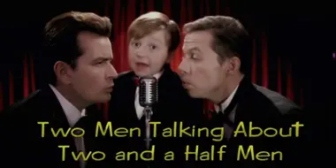 Two man talking about Two and a Half Men