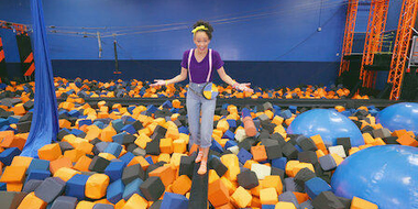 Meekah Flips on a Trampoline at Skyzone