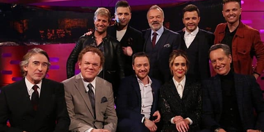 James McAvoy, Sarah Paulson, Richard E Grant, John C Reilly, Steve Coogan, Westlife