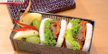 Salmon Rice Bento & Rice Burger Bento