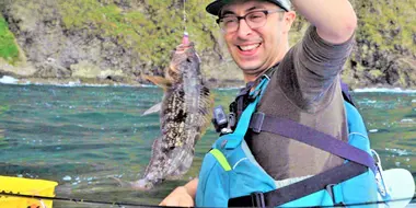 Kayak Fishing on Shakotan Blue Waters