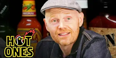 Bill Burr Gets Red in the Face While Eating Spicy Wings