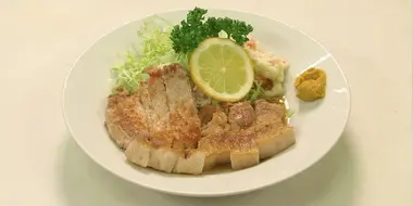 Pork Shioyaki Rice and Mixed Fry of Ohara, Isumi City, Chiba Prefecture