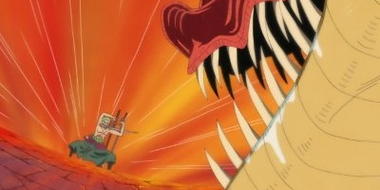 A Battle in the Heat! Luffy vs. The Giant Dragon!