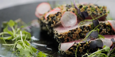 Sesame Crusted Tuna With Cucumber Salad