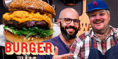 Binging with Babish and Matty Matheson's Krabby Patty-Inspired Burger Throwdown