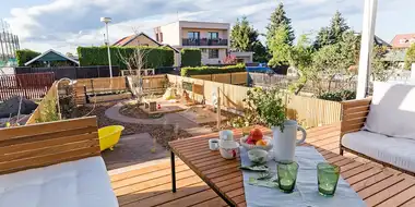 Family garden for terraced house