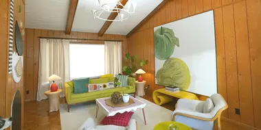 Wood Living Room Makeover