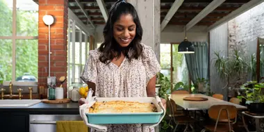 Veggie Lasagna and Berry Custard Pie