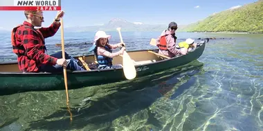 Family Camping by Lake Shikotsu