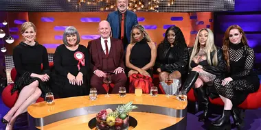 Laura Linney, Dawn French, Adrian Edmondson, London Hughes and the Sugababes