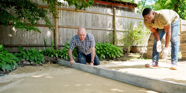 Uneven Paver Patio, EV Charger