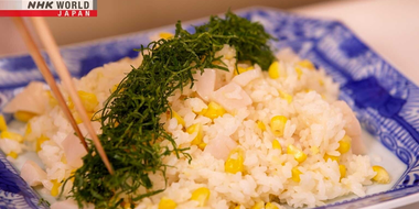 Authentic Japanese Cooking: Corn and Rice with Scallops