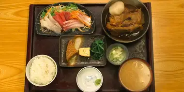 Kue Set Meal and Namero Cold Chazuke of Ookayama, Meguro Ward, Tokyo