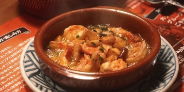 Shrimp Ajillo at a Fancy Bar