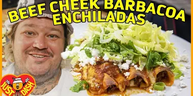 Beef Cheek Barbacoa Enchiladas