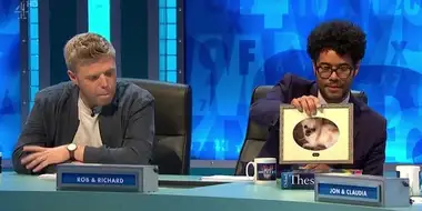 Richard Ayoade, Rob Beckett, Claudia Winkleman, Adam Riches