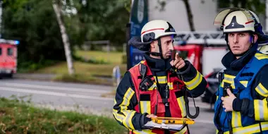 Staircase filled with smoke and escape route cut off