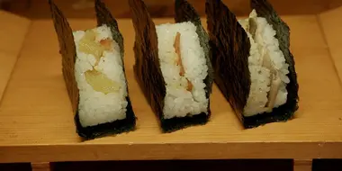 Omusubi and Sweetfish Shioyaki of Takasaki City, Gunma Prefecture