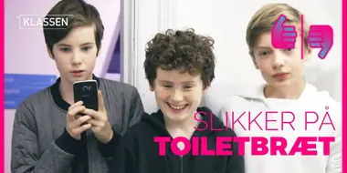 Licking on toilet seat