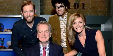 Richard Ayoade, Alun Cochrane, Gabby Logan