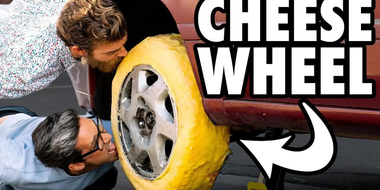 We Put Cheese Wheels On A Car