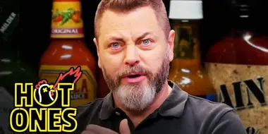 Nick Offerman Gets the Job Done While Eating Spicy Wings
