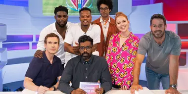 Patrice Evra, Jimmy Carr, Richard Ayoade & Angela Scanlon