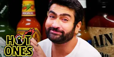 Kumail Nanjiani Sweats Intensely While Eating Spicy Wings