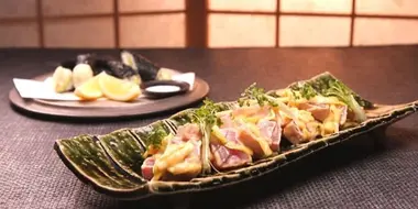 Authentic Japanese Cooking: Tuna and Chives with Miso Mustard Sauce