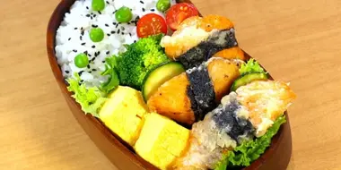 Sushi Sandwich Bento & Norimaki Salmon Fritter Bento