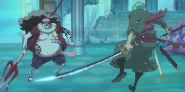The Ryugu Palace Fight! Zoro vs. Hordy!